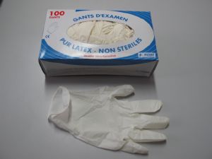 Gants pur latex ultra-sensitive poudrés à l'intérieur, boite de 100