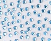 Strass ongles ronds bleu clair en sachet de 50 pièces