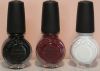 Kit Konad 3 vernis (noir, rouge foncé, blanc)