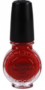 Konad, vernis pour plaque Konad 10ml - Rouge vif