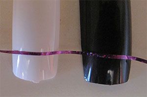 Fil fin MAUVE autocollant, pour la décoration de l'ongle, striping tape