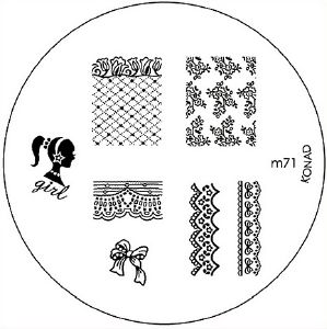 Konad, plaque pochoir m71, le vrai stamping Konad nailart