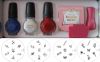 Kit Konad Boite rose - 3 vernis et 4 plaques