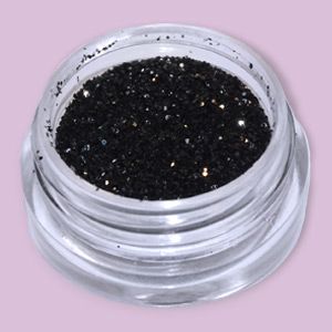 Poudre noire scintillante, paillettes 3 gr