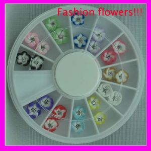 24 fleurs en 3 D, style déco ongles japonais